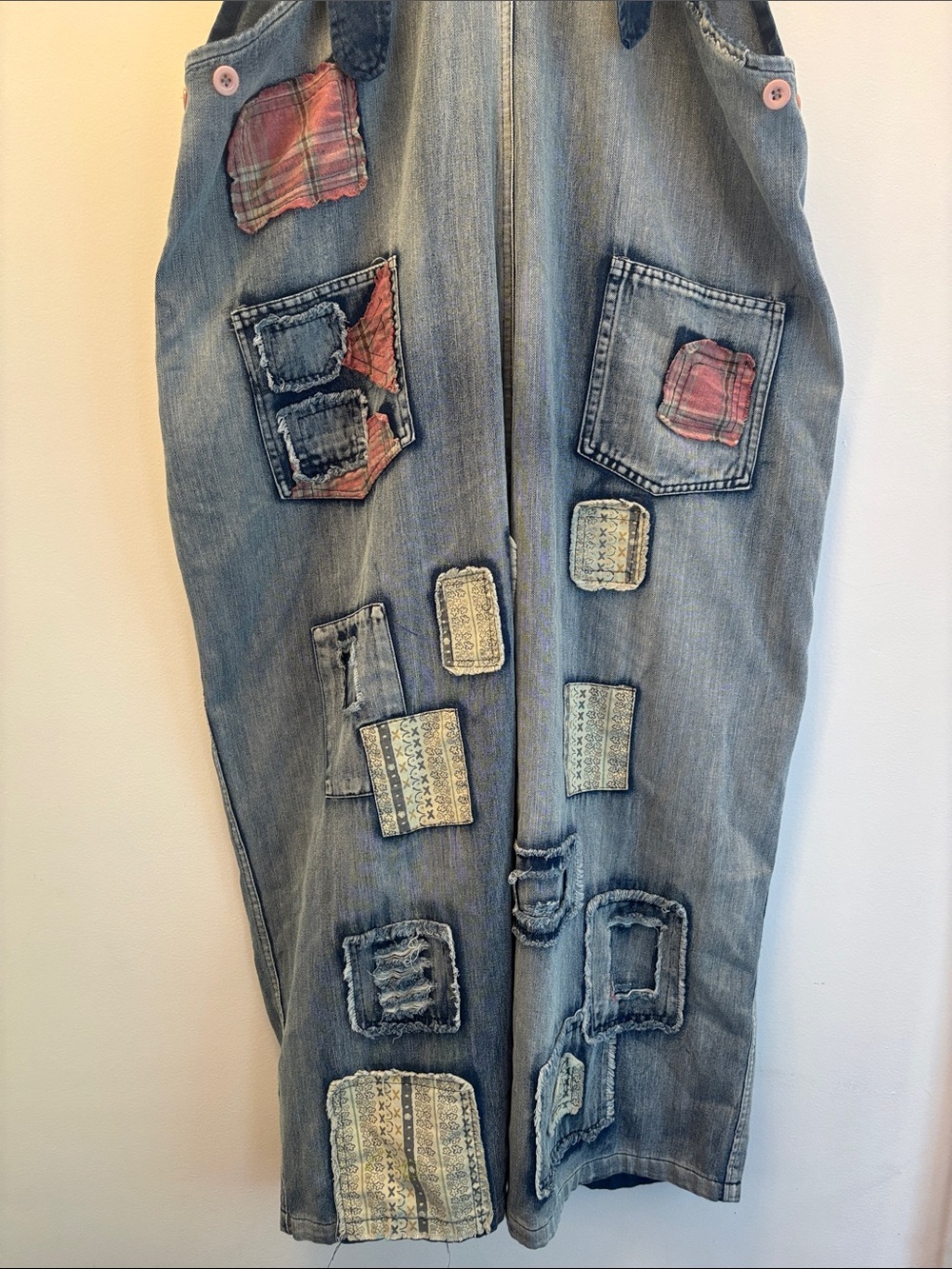 Blue Velvet | Light Blue Embroidered Denim One-Piece Overalls Sz M - Picture 17 of 17